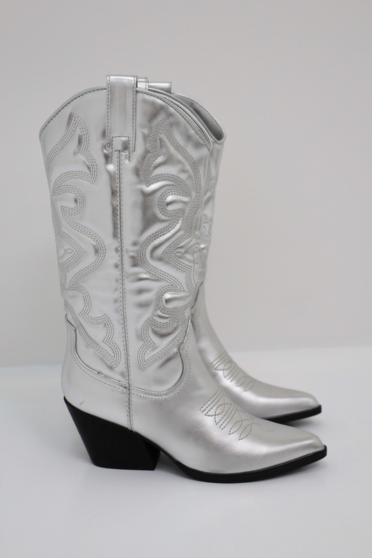 Cowboystiefel - Blockabsatz - Wadenhoch - Cowgirl-Stiefel - Damenstiefel