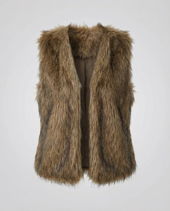 Faux Fur Weste Damen