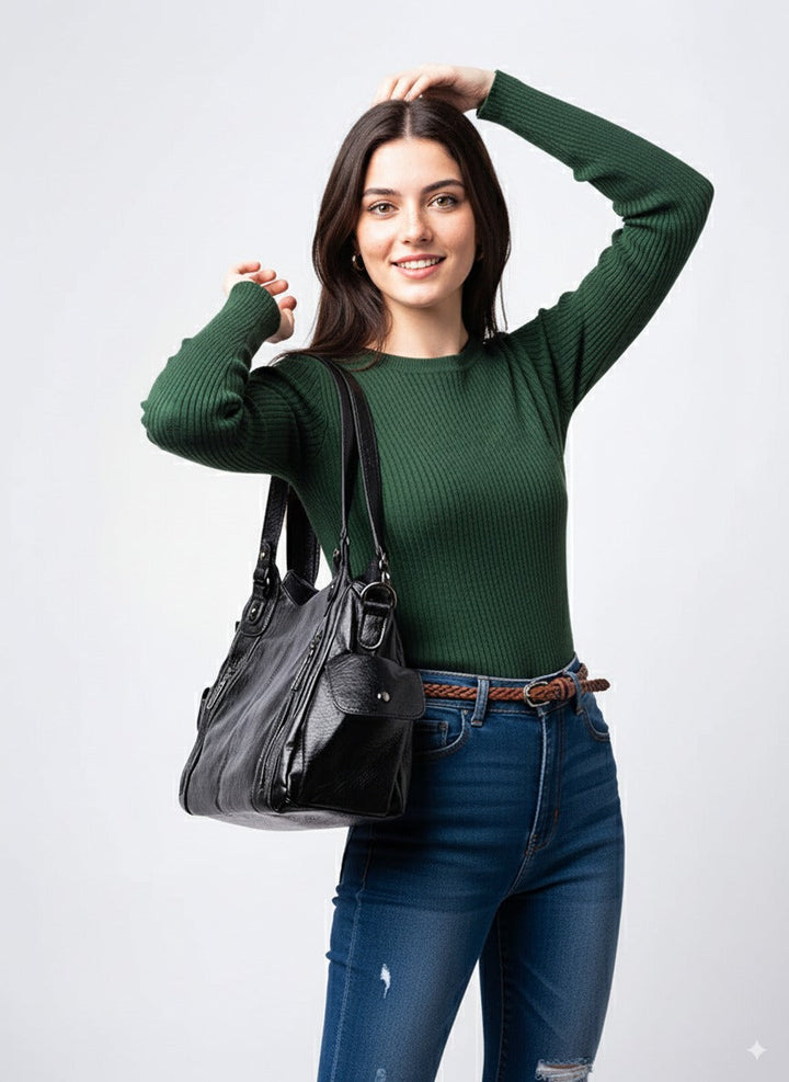 Nord Taschen | Schultertasche - Elegante & Praktische Tasche aus Veganem PU-Leder