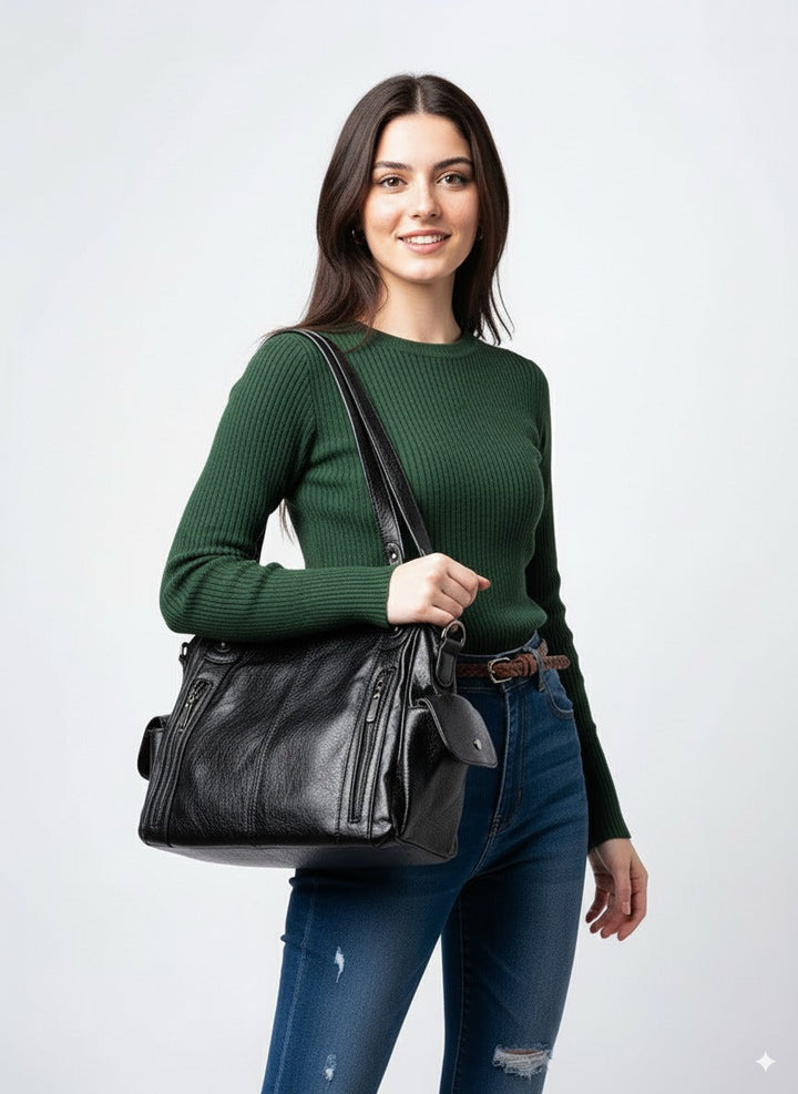 Nord Taschen | Schultertasche - Elegante & Praktische Tasche aus Veganem PU-Leder