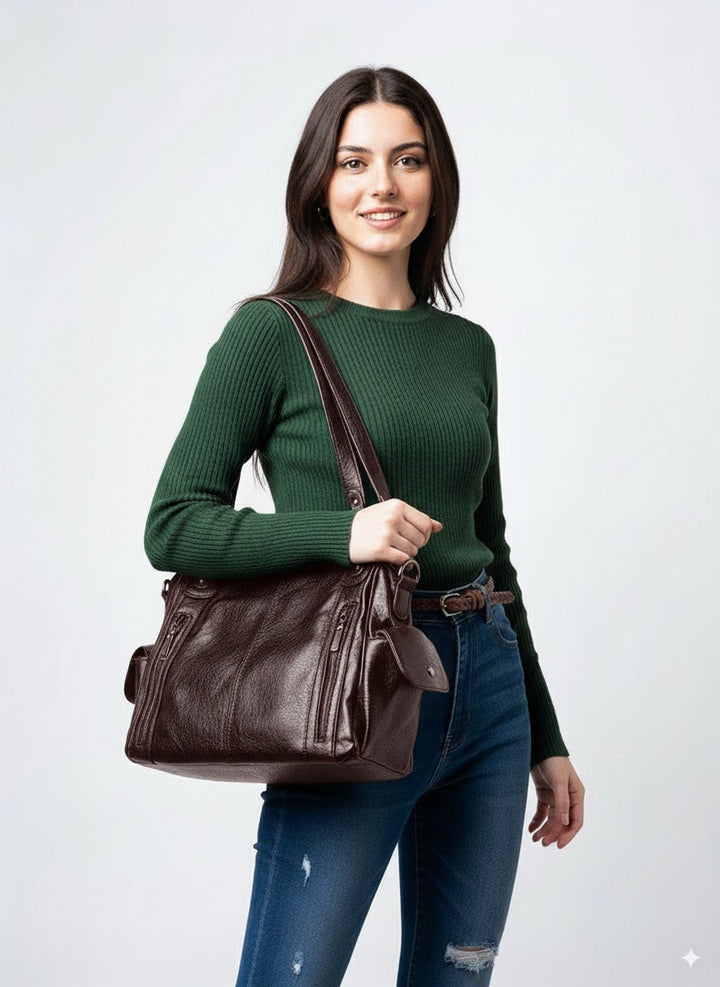 Nord Taschen | Schultertasche - Elegante & Praktische Tasche aus Veganem PU-Leder