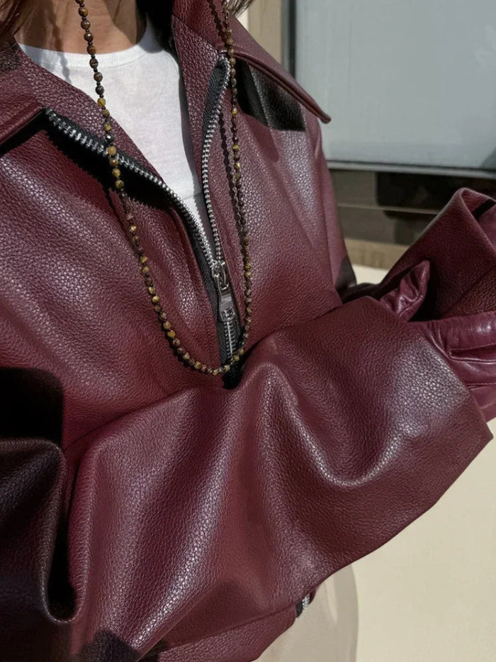 Hochwertige vegane Lederjacke für Frauen Maelle Avellé