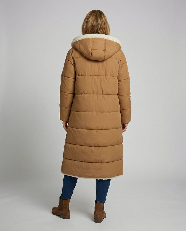 Wendbare Lange Damen Pufferjacke