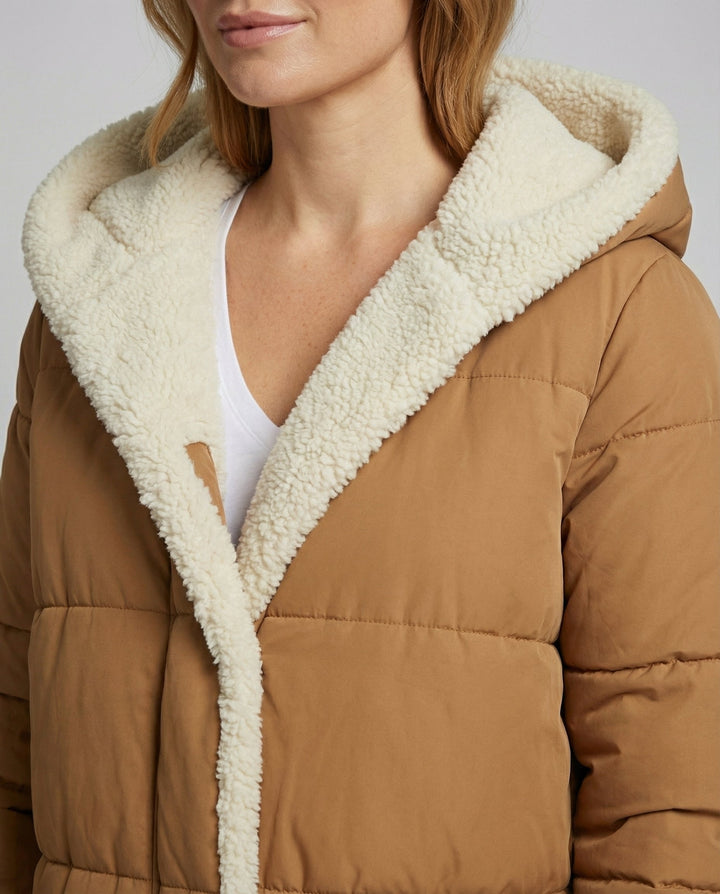 Wendbare Lange Damen Pufferjacke