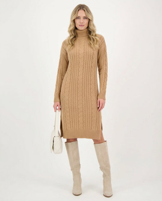 Elegantes Warmes Strickkleid Winter