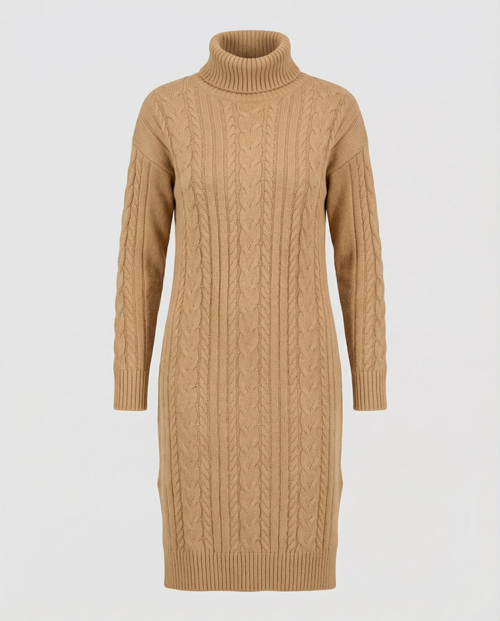 Elegantes Warmes Strickkleid Winter