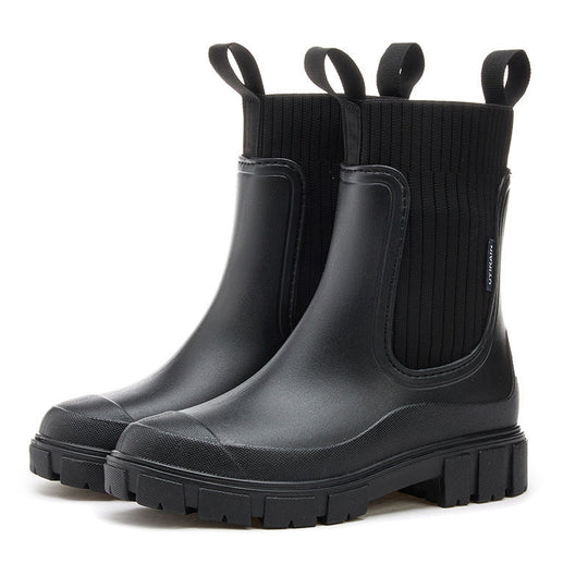 Damen Gummistiefel wasserdicht mit rutschfester Sohle