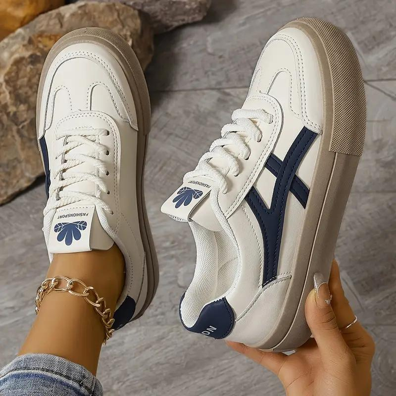 Damen Sneakers, Dicke Sohle, Schnürschuhe, Low Top Sneakers, Skate Schuhe