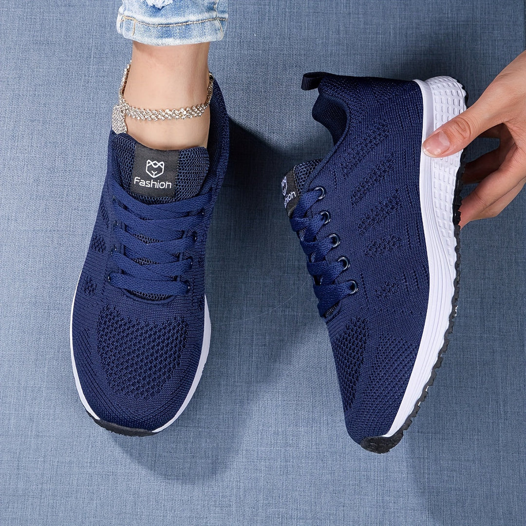 Damen Sneakers - Schnürschuhe - Gehen - Mesh-Sneaker - Damen-Sneaker