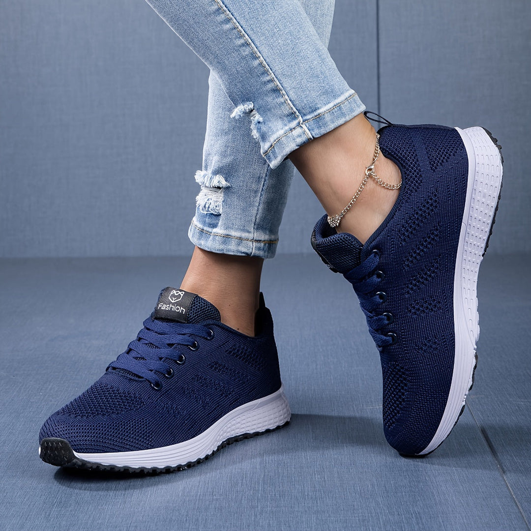 Damen Sneakers - Schnürschuhe - Gehen - Mesh-Sneaker - Damen-Sneaker