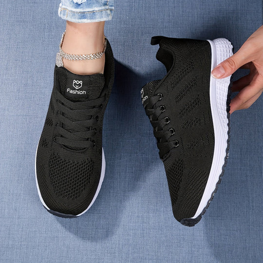 Damen Sneakers - Schnürschuhe - Gehen - Mesh-Sneaker - Damen-Sneaker