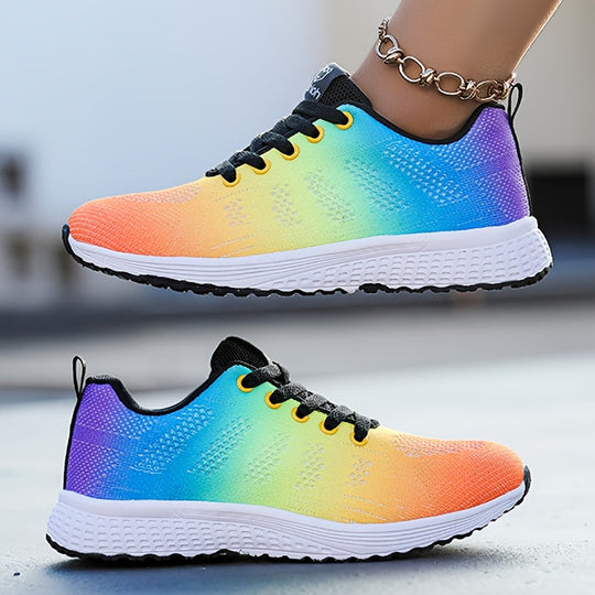 Damen Sneakers - Schnürschuhe - Gehen - Mesh-Sneaker - Damen-Sneaker