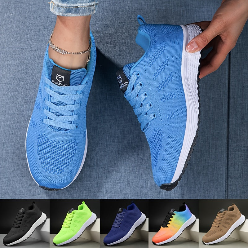 Damen Sneakers - Schnürschuhe - Gehen - Mesh-Sneaker - Damen-Sneaker