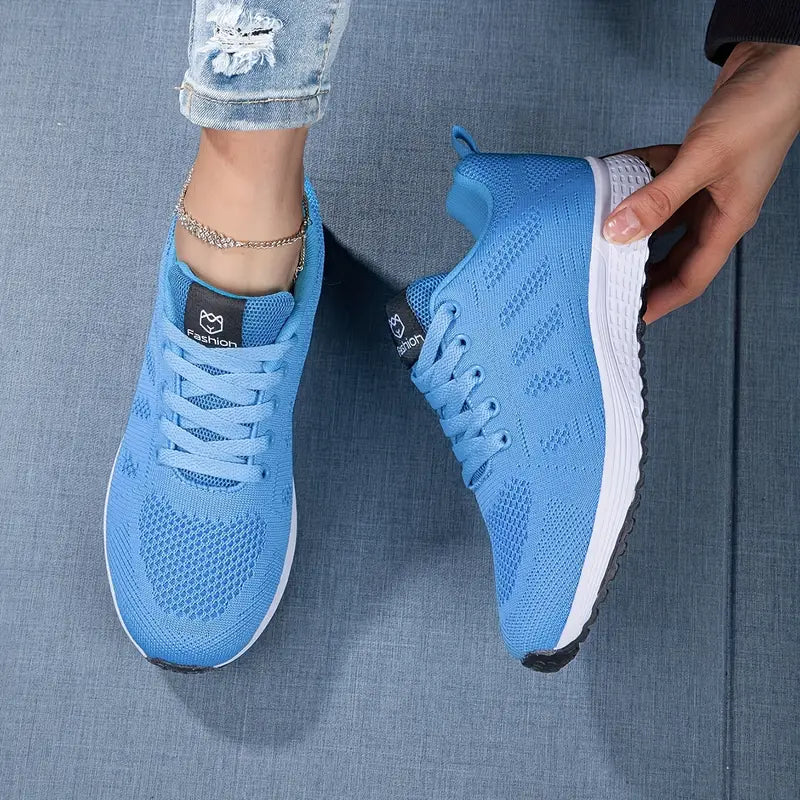 Damen Sneakers - Schnürschuhe - Gehen - Mesh-Sneaker - Damen-Sneaker