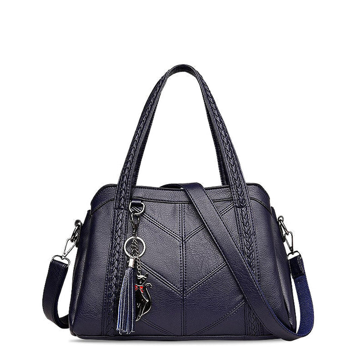 Nord Taschen | Vegane Rindsleder Umhängetasche, Geflochtene Schultertasche
