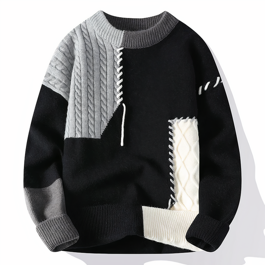 Einzigartiger Patchwork Pullover
