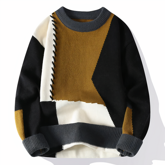 Einzigartiger Patchwork Pullover