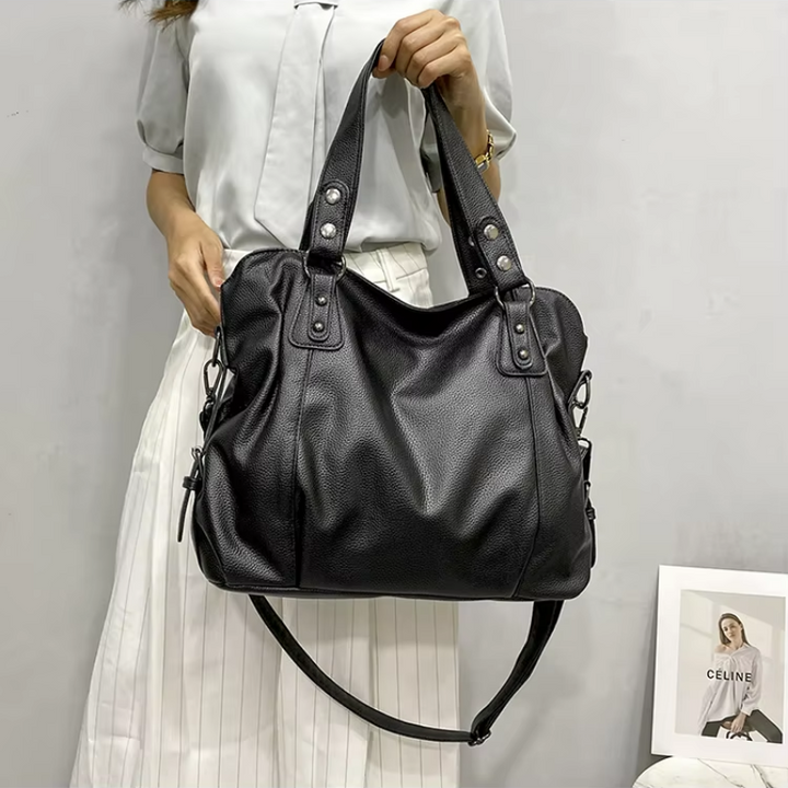 Nord Taschen | Large Soft Black Leather Handbag
