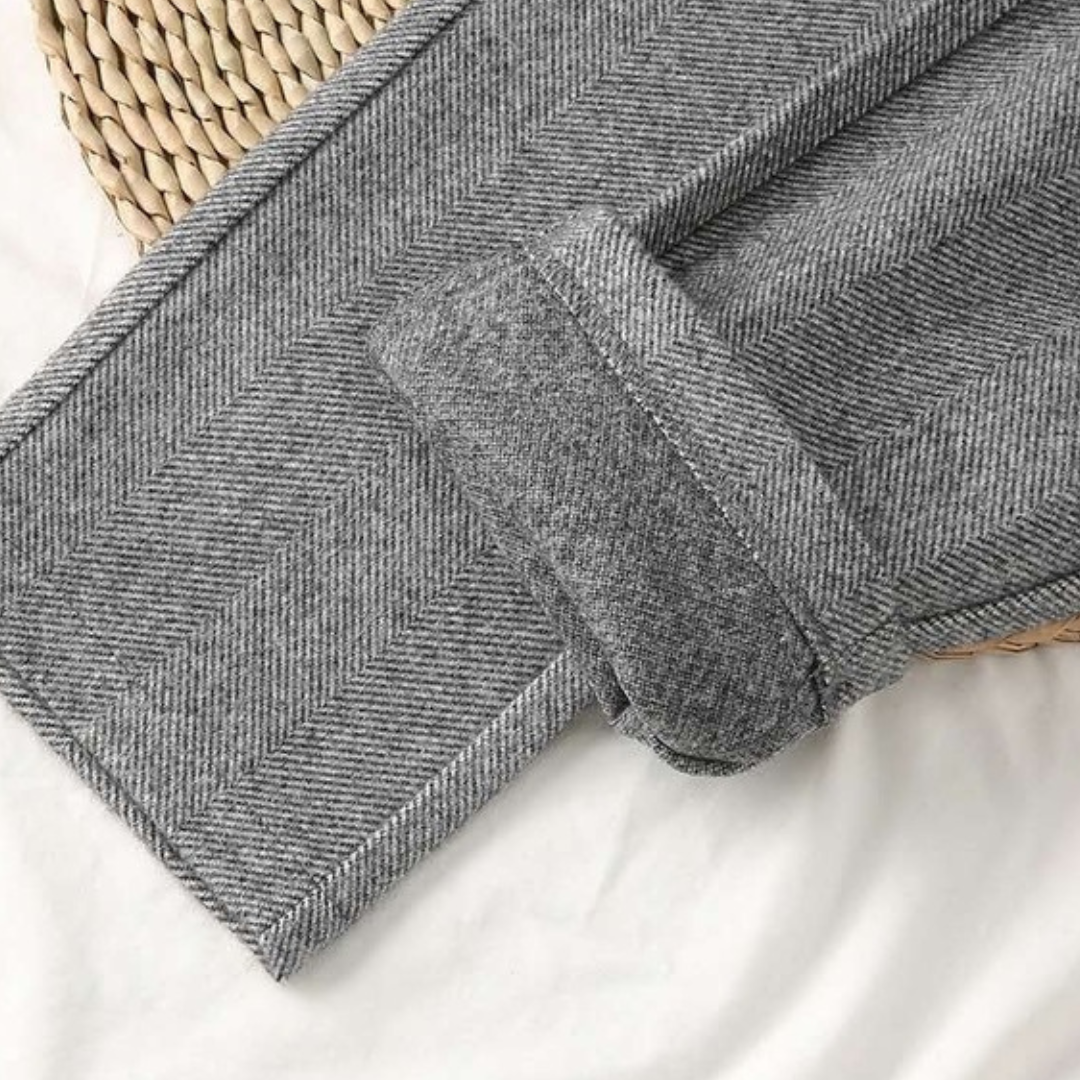 Damenhose mit Fischgrätmuster für vielseitige Kleidung in allen Jahreszeiten