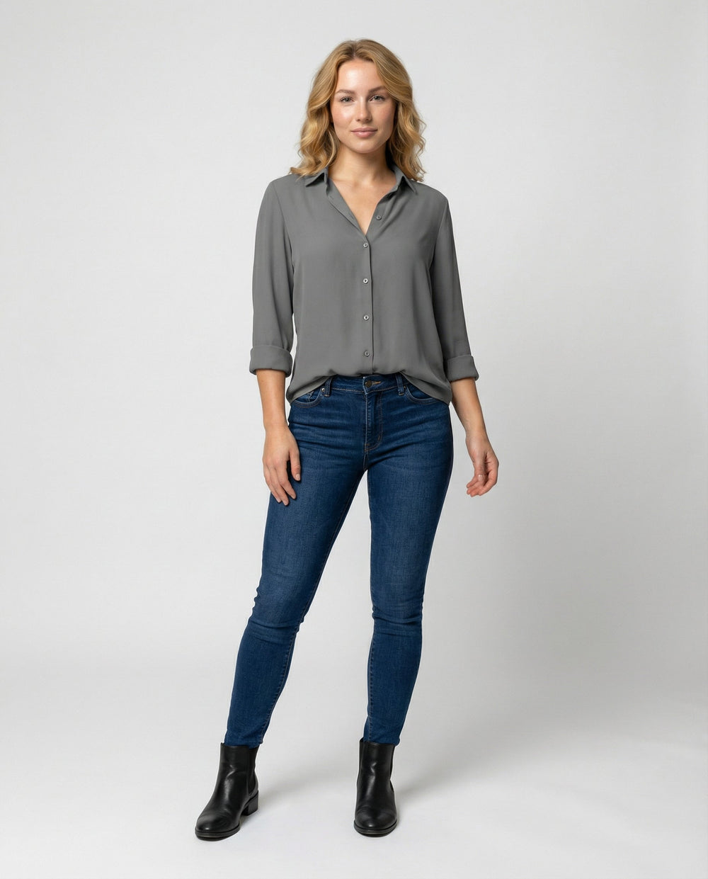 Elegante Damenbluse Langarm