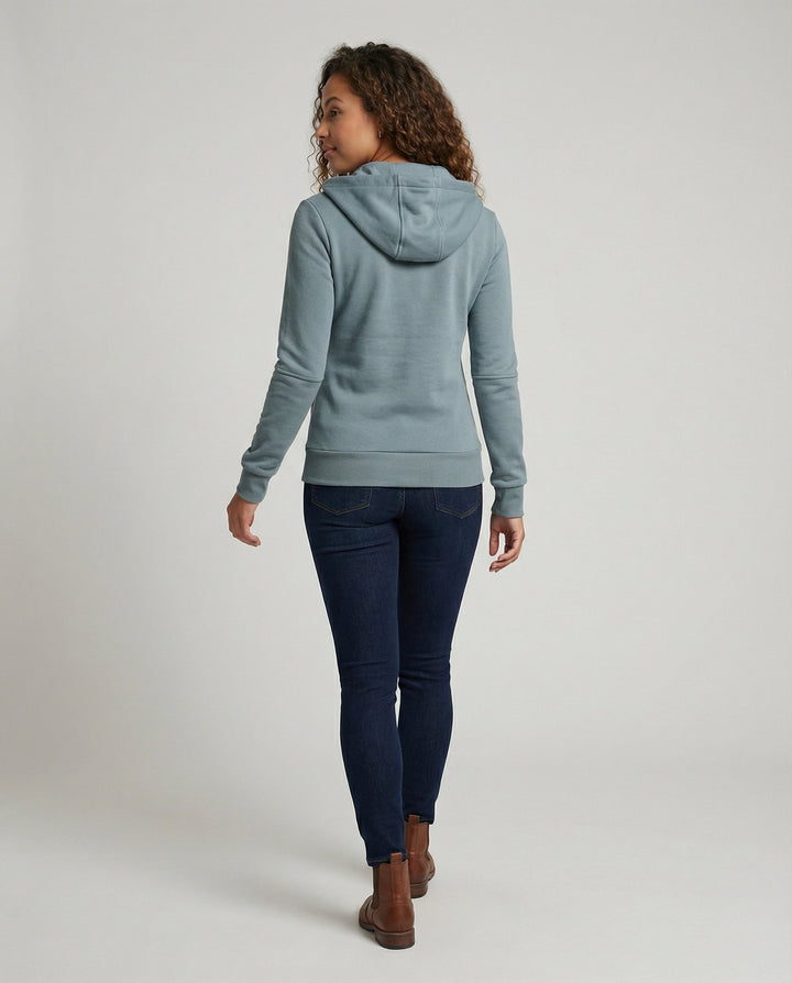 Fleece Damen Hoodie Zip