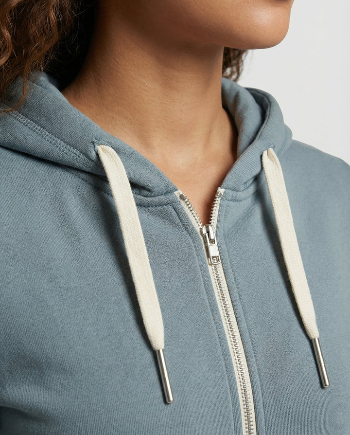 Fleece Damen Hoodie Zip