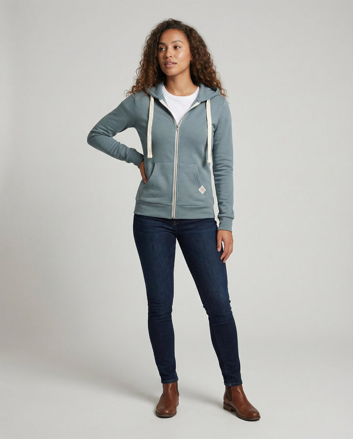 Fleece Damen Hoodie Zip