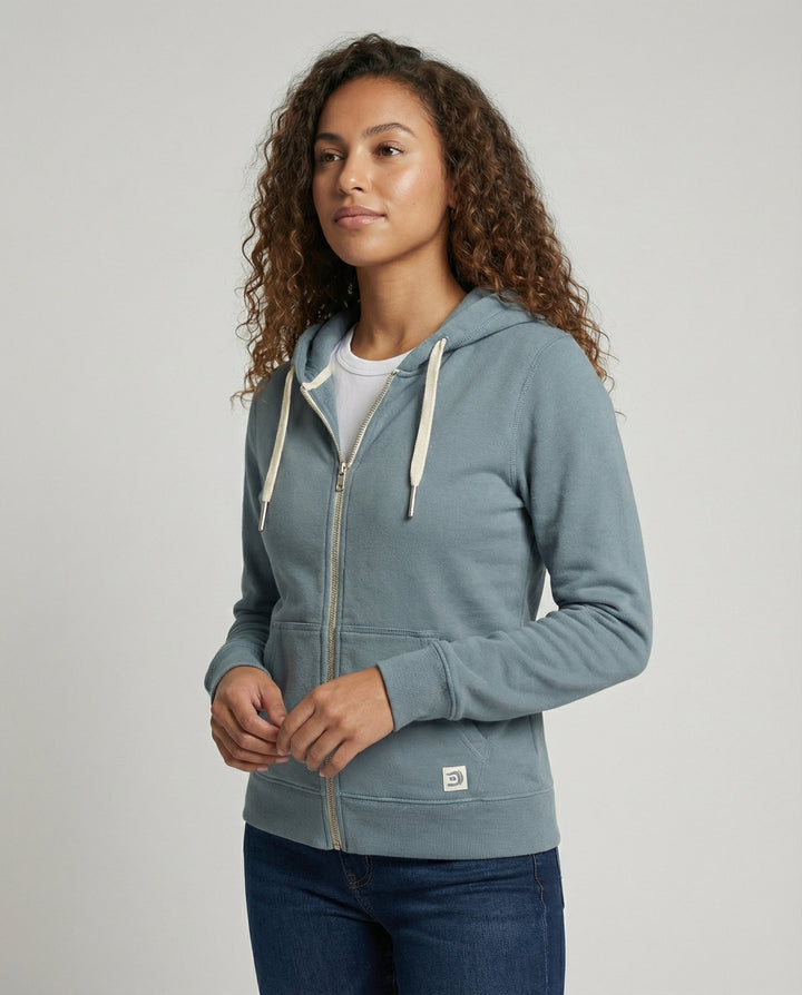 Fleece Damen Hoodie Zip