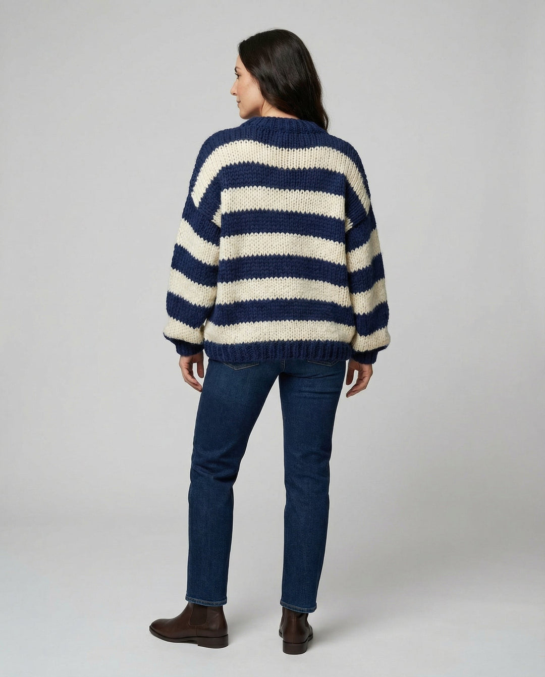 Gestreifter Damen Oversize Pullover