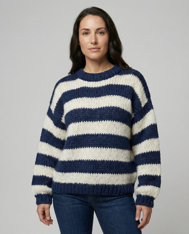 Gestreifter Damen Oversize Pullover