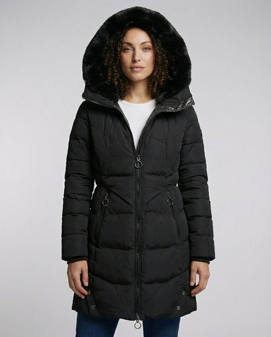 Warmer Wintersteppmantel Damen