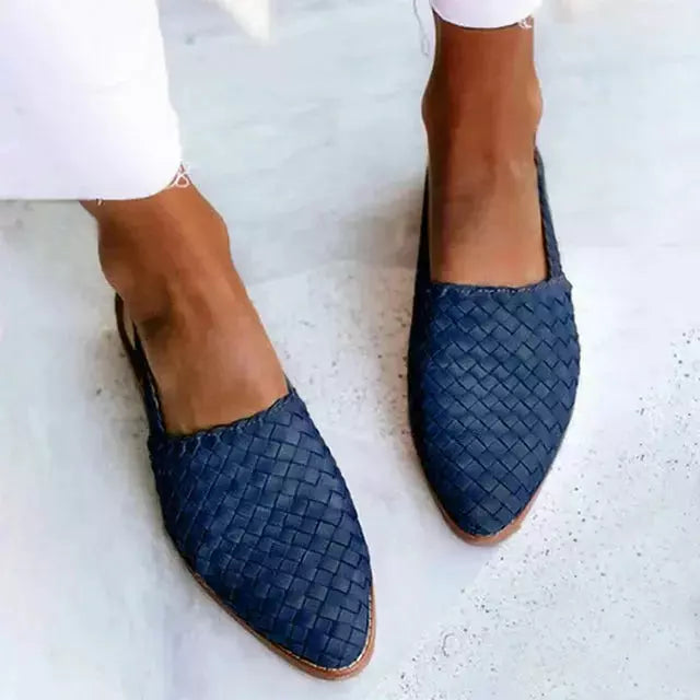 Geflochtene Spitze Flache Schuhe