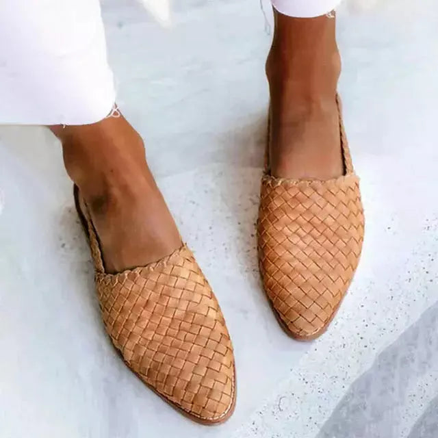 Geflochtene Spitze Flache Schuhe