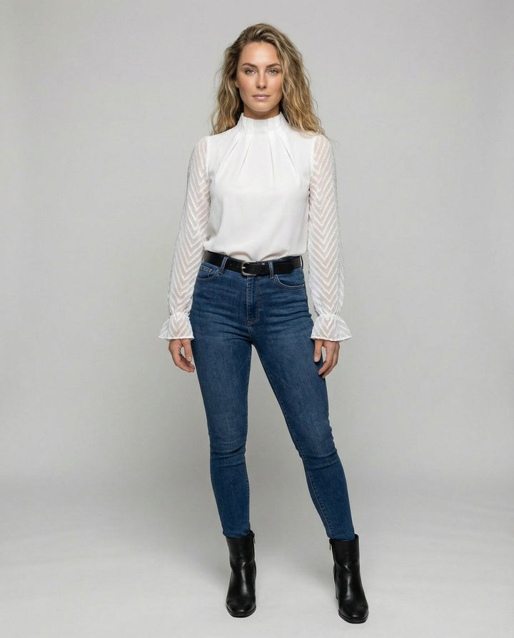 Elegantes Langarm Oberteil Damen