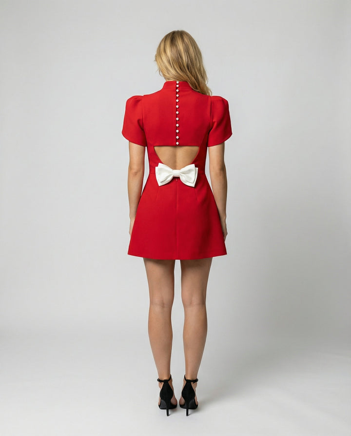 Charmantes Rückenfreies Minikleid