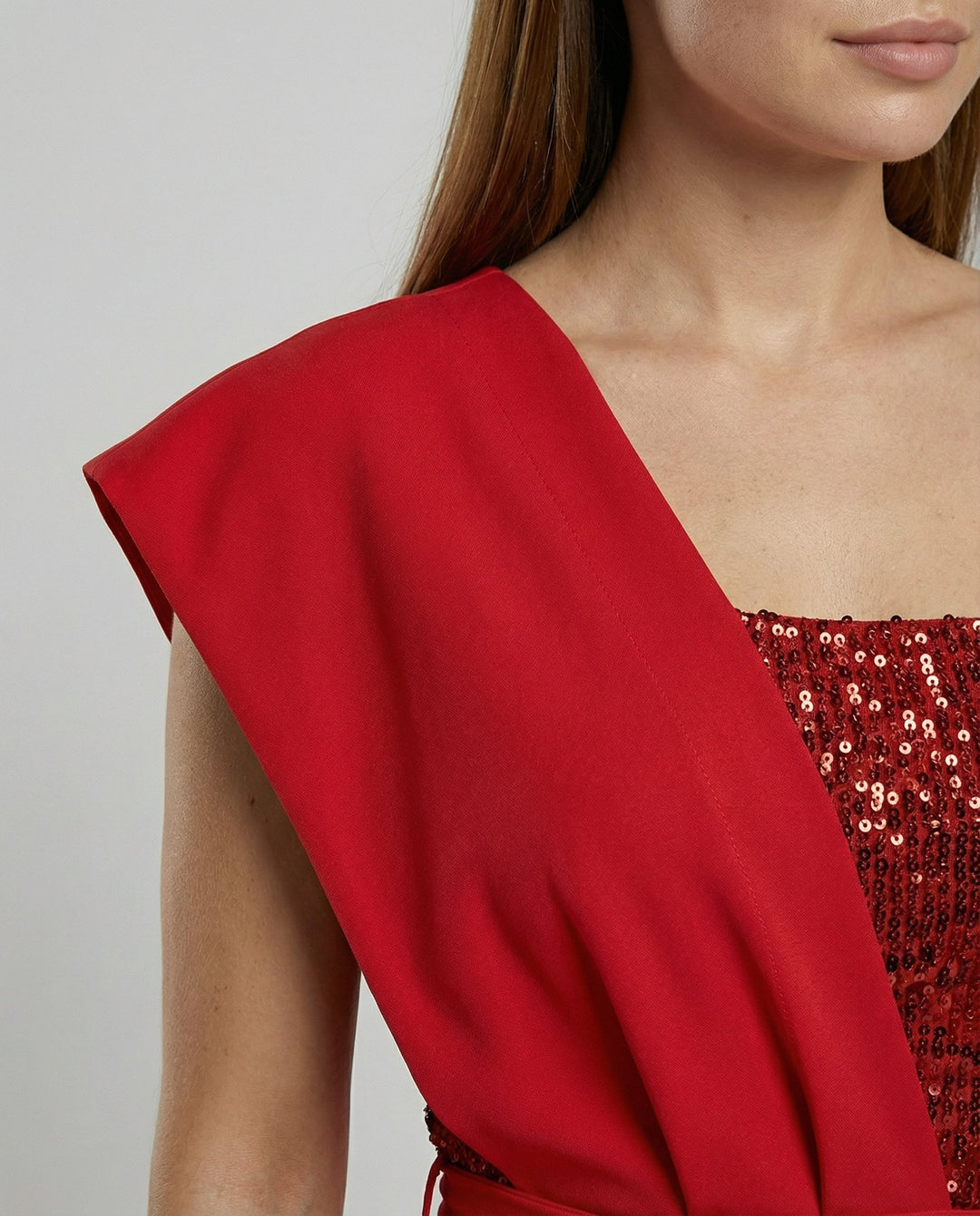 Patchwork Pailletten Jumpsuit Damen