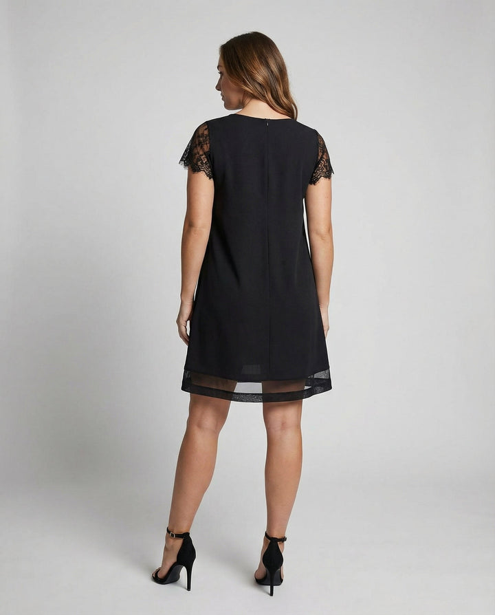 Elegantes Detail Kleid Damen