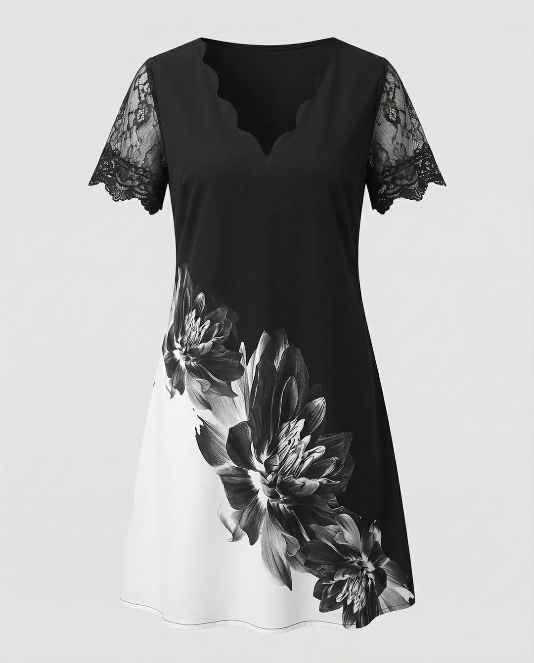 Elegantes Detail Kleid Damen