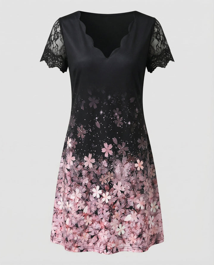 Elegantes Detail Kleid Damen