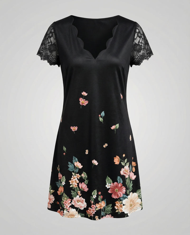 Elegantes Detail Kleid Damen