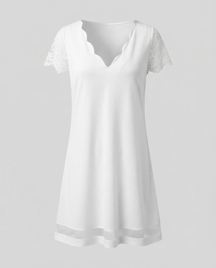 Elegantes Detail Kleid Damen