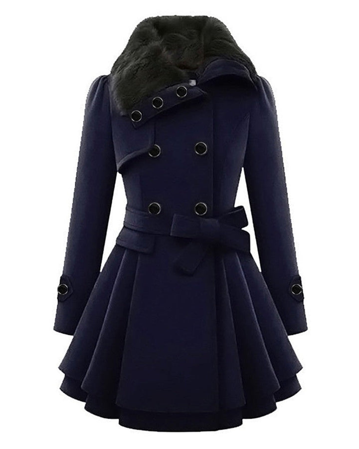 Eleganter Damen Wollmix Trenchcoat