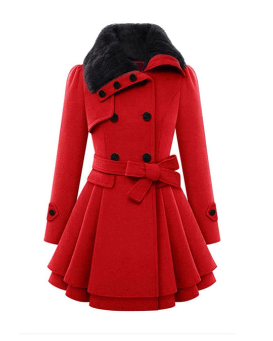 Eleganter Damen Wollmix Trenchcoat