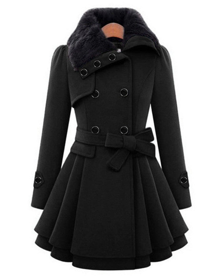 Eleganter Damen Wollmix Trenchcoat