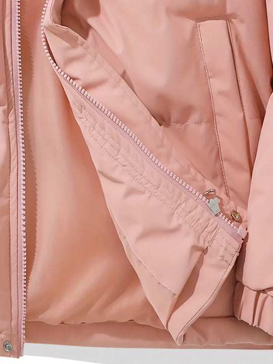 Damen-Pufferjacke aus 100 % Polyester für den Winter