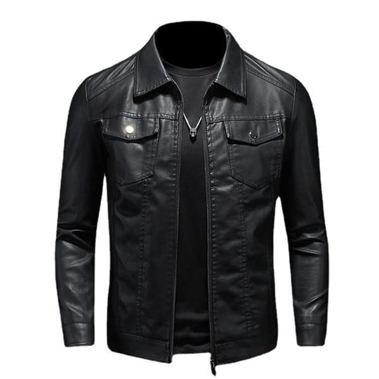 Klassische Stylische Herren Lederjacke