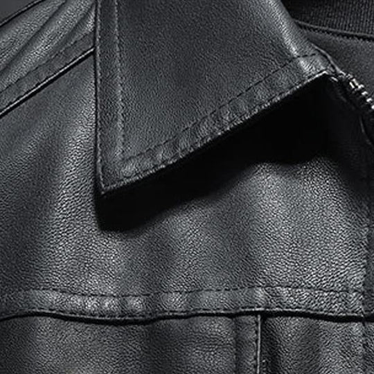 Klassische Stylische Herren Lederjacke
