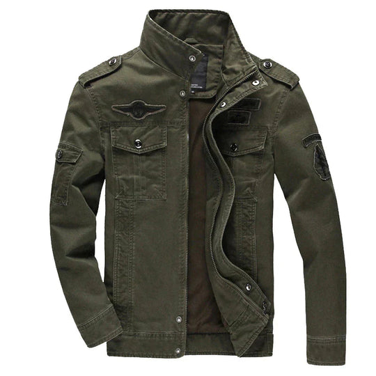 Militärisch Inspirierte Jacke mit Urbaner Raffinesse