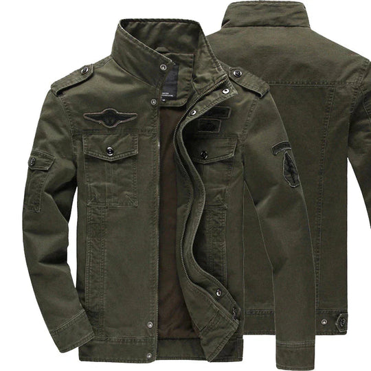 Militärisch Inspirierte Jacke mit Urbaner Raffinesse
