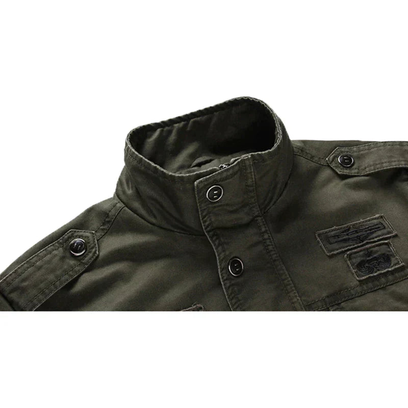 Militärisch Inspirierte Jacke mit Urbaner Raffinesse